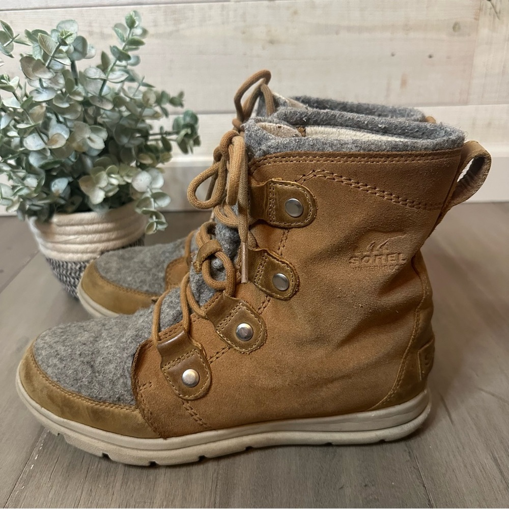 Sorel Explorer Joan Boots Women’s 8.5 Brown/grey - Picture 7 of 11
